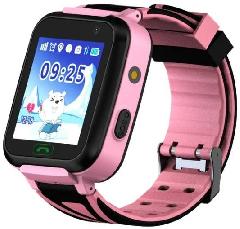 Дитячий телефон-годинник з GPS трекером GOGPS К07 рожевий