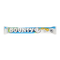 Bounty Батончик з м'якоттю кокоса вкритий молочним шоколадом 3 х 28.5г. Склад: начинка (63.5%): стружка м'якоті кокоса, цукор, глюкозний сироп, емульгатор (Е471), регулятор вологості (харчовий гліцери