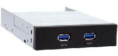 Адаптер CHIEFTEC USB 3.0 для 3.5" отсека фронтальных панелей корпусов,2xUSB3.0