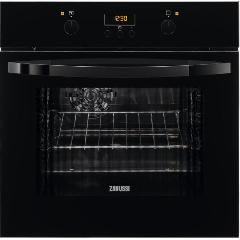 Духовой шкаф Zanussi электрический, 57л, A, дисплей, конвекция, черный