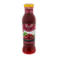 Соус Peri-Peri Журавлинний 330г. Склад: вода, цукор, ягоди журавлини подрібнені 30%, регулятори кислотності: кислота лимонна, натрій лимоннокислий, загущувачі: пектин, камедь ксантану, консервант сорб