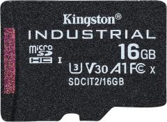 Карта пам'яті Kingston microSD   16GB C10 UHS-I U3 A2 V30 R100/W80MB/s Industrial