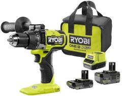 Шурупокрут-дриль ударний акумуляторний Ryobi ONE+ HP RPD18X-242S 18В 1х2А·год 1х4А·год ЗП 95Нм 500·2100об/хв 1.3кг сумка
