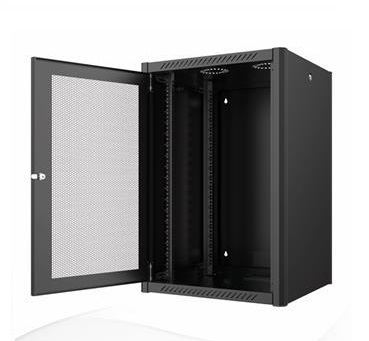 Шафа MIRSAN 19", 9U, WTN, перфорація 80%, 600x450 мм, 2т.кріпл, максимально 100 кг, чорна