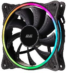 Корпусний вентилятор 2E GAMING F120OR-ARGB, 120мм, 1200rpm, 3pin, 3pin +5VARGB, 25.3dBa, чорний