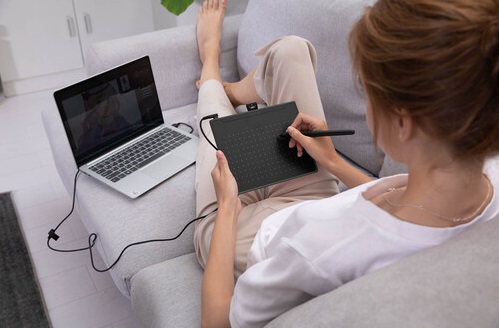 Графічний планшет Huion 6.3"x3.9" RTS-300, USB-C, чорний