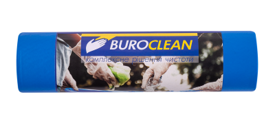 Пакети для мусора 240л/5 шт, міцні, сині, 900х1300мм, 35мкм BuroClean EuroStandart