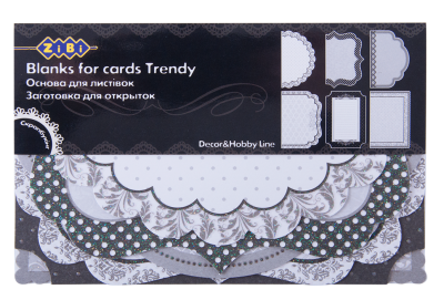 Набір заготовок для листівок TRENDY, 18 шт.
