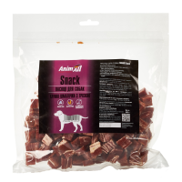 AnimAll Снеки дог качині шматочки з тріскою 500г. AnimAll Snack вирізняється своїм натуральним м'ясним складом та високим поїданням серед пухнастого населення. Під час виготовлення ласощів AnimAll Sna