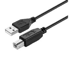 Кабель KITs USB 2.0(AM/BM), black, 1.8m