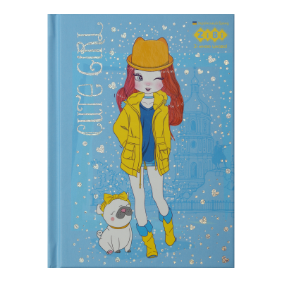 Блокнот CUTE GIRL, А-6, 64л., кл., тв. обкл., мат. лам.+лак, жовтий, KIDS Line