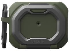 Чохол UAG для AirPods Pro (Gen 3, 2025) with Built-in Phone Stand, Monarch, Olive Drab/Silver