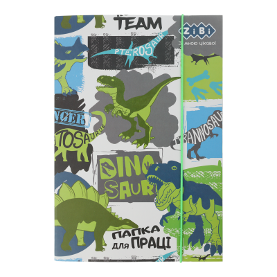 Папка для праці DINO, картонна, на гумках А4+ (300х212х28мм), KIDS Line