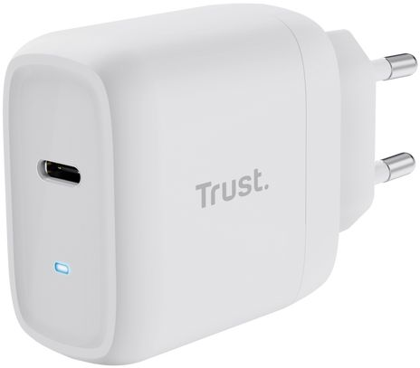 Зарядное устройство сетевое Trust Maxo 45Вт, USB-C PD, білий