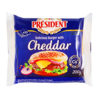 PRESIDENT СИР ПЛ ЧЕД 40%200Г : СКИБКИ