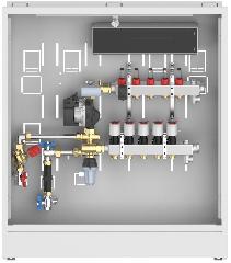 Распределительная станция Danfoss UnoFloor Mixing Icon 24 В SSM AB-PM FHM-C1 4 контура правое подключение