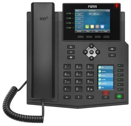 Телефон IP Fanvil X5U 2xGE LAN, 1xUSB-A, BT4.2, SIP, VPN, PoE, 3.5" кольоровий екран