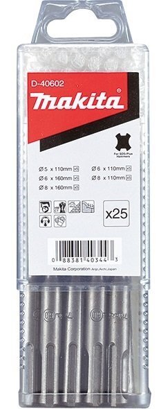 Набор сверл Makita D-40602, SDS-Plus 25 шт