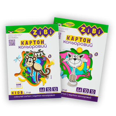 Картон кольоровий А4, кольоровий