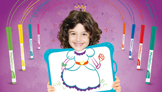 Дошка для малювання Shatterproof з комплектом, двостороння, блістер