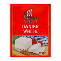 Продукт сирний Viking Danish white 50% 200г. Склад: молоко пастеризоване коров`яче (73.7%), пальмова олія, сіль, регулятор кислотності глюконо-дельта-лактон, фермент сичужний мікробіальний. Енергетичн