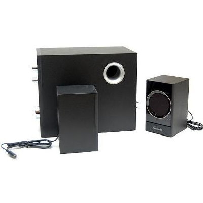 Акустична система MICROLAB M-223 2.1, 17W, mini-jack, чорний
