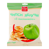 FL ЧІПСИ ЯБЛУЧНІ КИСЛІ 40Г