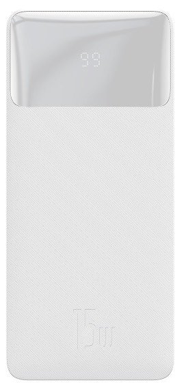 Портативное зарядное устройство Power Bank Baseus 10000mAh 15W Bipow 2xUSB/USB-C/microUSB White