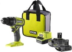 Шурупокрут-дриль акумуляторний Ryobi ONE+ RDD18-2C415S 18В 1х4А·год 1х1.5А·год ЗП 52Нм 450·1750об/хв 1.3кг сумка
