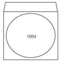 Конверт для CD (124х124мм) мокрий з вікном 100 шт.