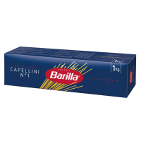 Barilla Макарони Капеліні з твердих сортів пшениці 1кг. . Алергени: пшениця, глютен. Може містити сліди сої. Термін придатності - 960 діб. Виробник: ”Barilla G.&R. Fratelli S.p.A“. Адреса виробника: V
