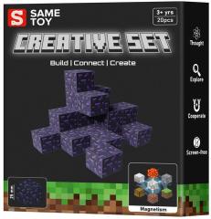 Конструктор магнітний Same Toy Creative Set Obsidian 20ел