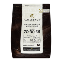 Шоколад Callebaut екстра темний 70.5% 2.5кг. Склад: какао терте, цукор, какао-порошок зі зниженим вмістом жиру, емульгатор: соєвий лецитин, натуральний ароматизатор: ваніль. Вміст калорій на 100г прод