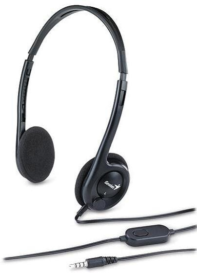 Гарнитура ПК стерео Genius HS-M200C, 2х mini-jack, 1,8м, черный