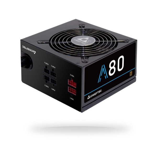 Блок живлення CHIEFTEC A-80  (750W), >85%, 120мм, 1xMB 24pin(20+4), 1xCPU 8pin(4+4), 4xMolex, 6xSATA, 2xPCIe 8pin(6+2), Modular