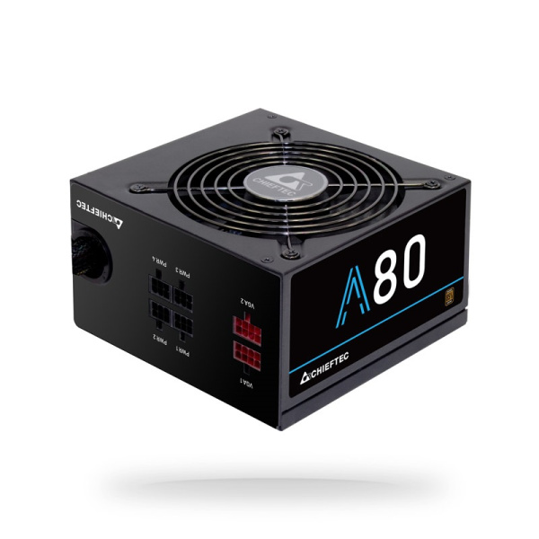 Блок живлення CHIEFTEC A-80  (650W), >85%, 120мм, 1xMB 24pin(20+4), 1xCPU 8pin(4+4), 4xMolex, 6xSATA, 2xPCIe 8pin(6+2), Modular