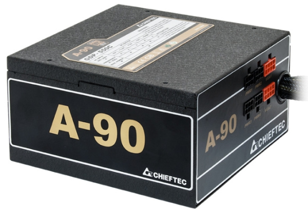 Блок живлення CHIEFTEC A-90  (650W), >90%, 140мм, 1xMB 24pin(20+4), 1xCPU 8pin(4+4), 3xMolex, 6xSATA, 2xPCIe 8pin(6+2), Modular