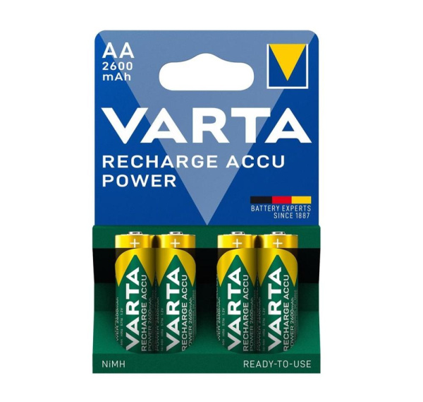 Акумулятор Varta NI-MH Power AA 2600 мА•г, 4шт