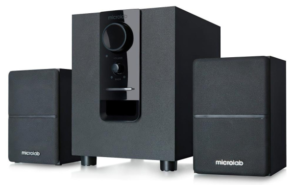 Акустична система MICROLAB M-106 2.1, 10W, mini-jack, чорний