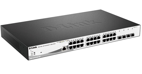 Комутатор D-Link DGS-1210-28P/ME рев B 24xGE PoE, 4xSFP