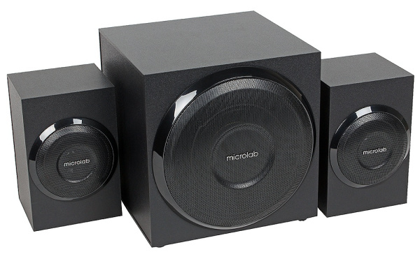 Акустична система MICROLAB M-110 2.1, 10W, mini-jack, чорний