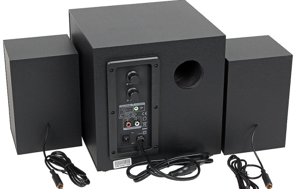 Акустична система MICROLAB M-110 2.1, 10W, mini-jack, чорний