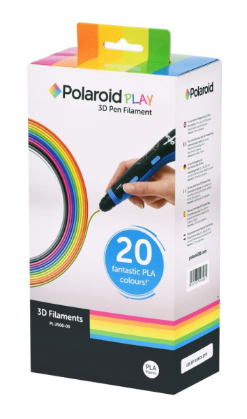 Картридж для 3D ручки Polaroid PLAY PLA, 1.75мм, нитка, 20шт, мікс