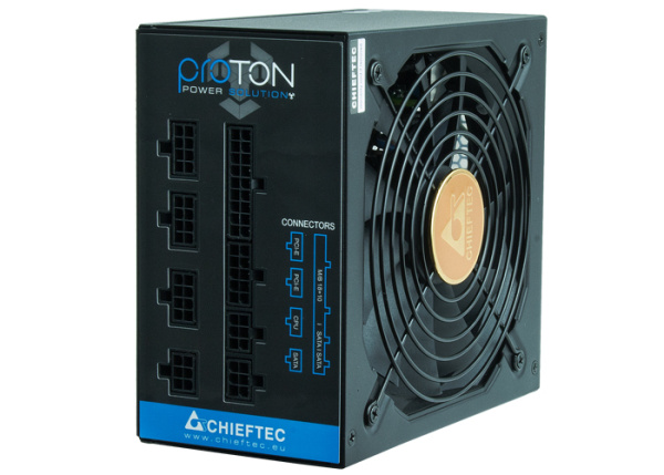 Блок живлення CHIEFTEC Proton  (850W), >85%, 80+ Bronze, 140мм, 1xMB 24pin(20+4), 1xCPU 8pin(4+4), 1xCPU 8pin, 3xMolex, 9xSATA, 6xPCIe 8pin(6+2), Fully Modular
