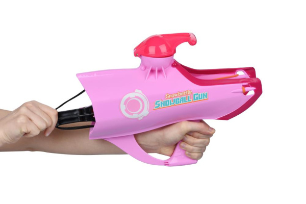 Пістолет-рогатка Same Toy 2в1 літо-зима, м'ячик/сніг, 31см, рожевий