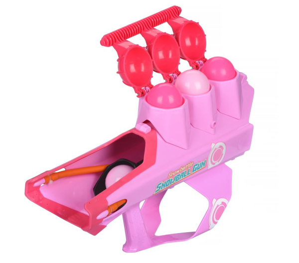 Пістолет-рогатка Same Toy 2в1 літо-зима, м'ячик/сніг, 45см, рожевий