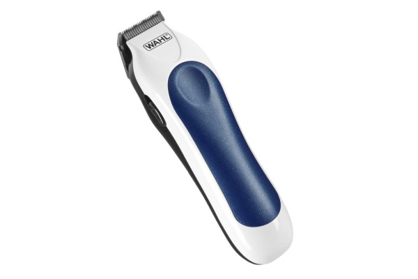 Машинка для стрижки WAHL ColorPro Combo, від мережі, вібраційний мотор, насадок-8, кейс, міні триммер у компл., сталь, біло-синій