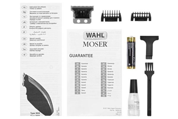 Машинка для стрижки тварин WAHL Pocket Pro Deluxe, ААx2, в комплекті, насадок-2, сталь, чорно-сріблястий