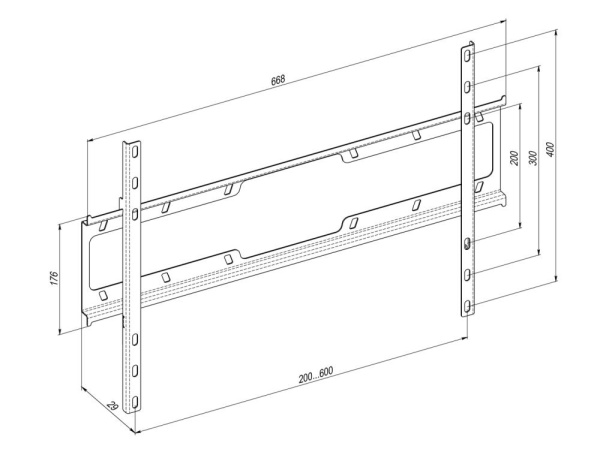 Кріплення ТВ фіксоване Simpler 68EP 40-80"
