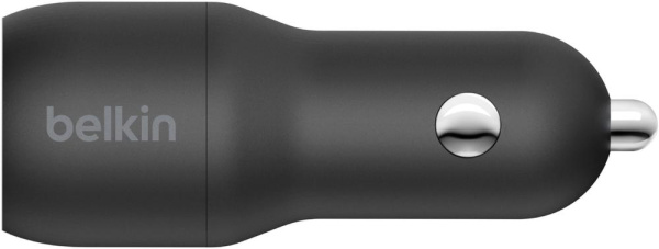 Зарядний пристрій автомобільний Belkin 24Вт 2хUSB-A, чорний